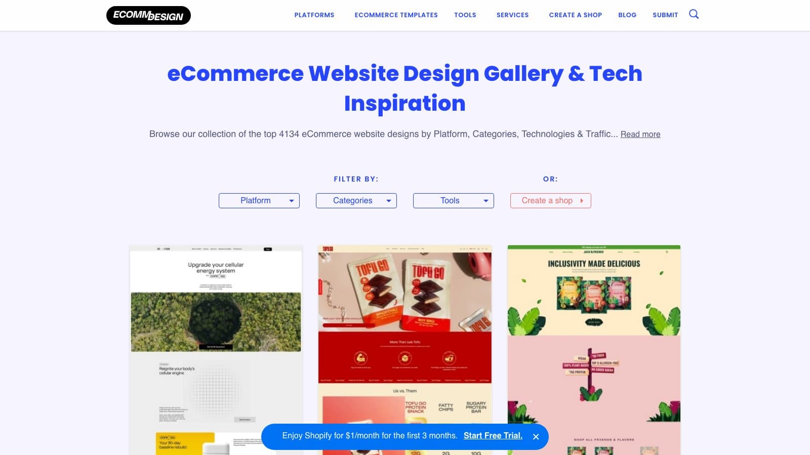 ecomm.design — eCommerce Website Design Gallery