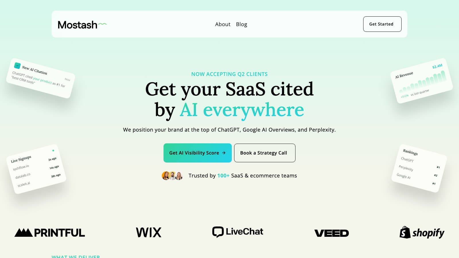 Monstash — AEO agency website preview